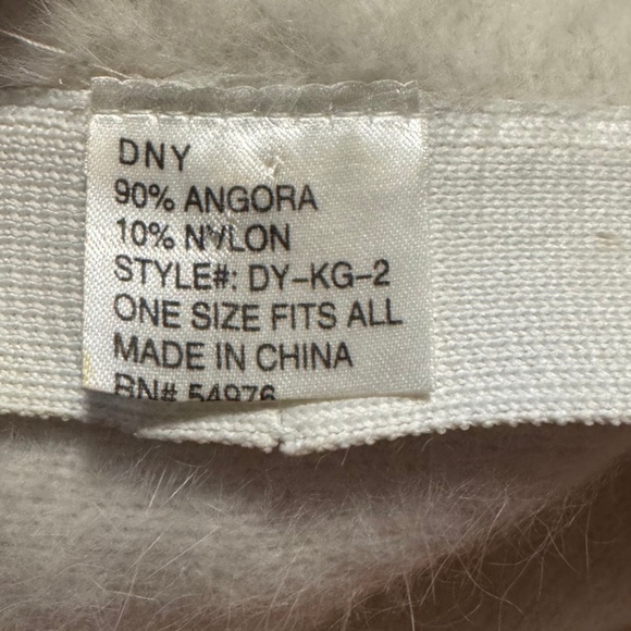 Vintage White Fuzzy Angora Bucket Hat - Picture 3 of 4